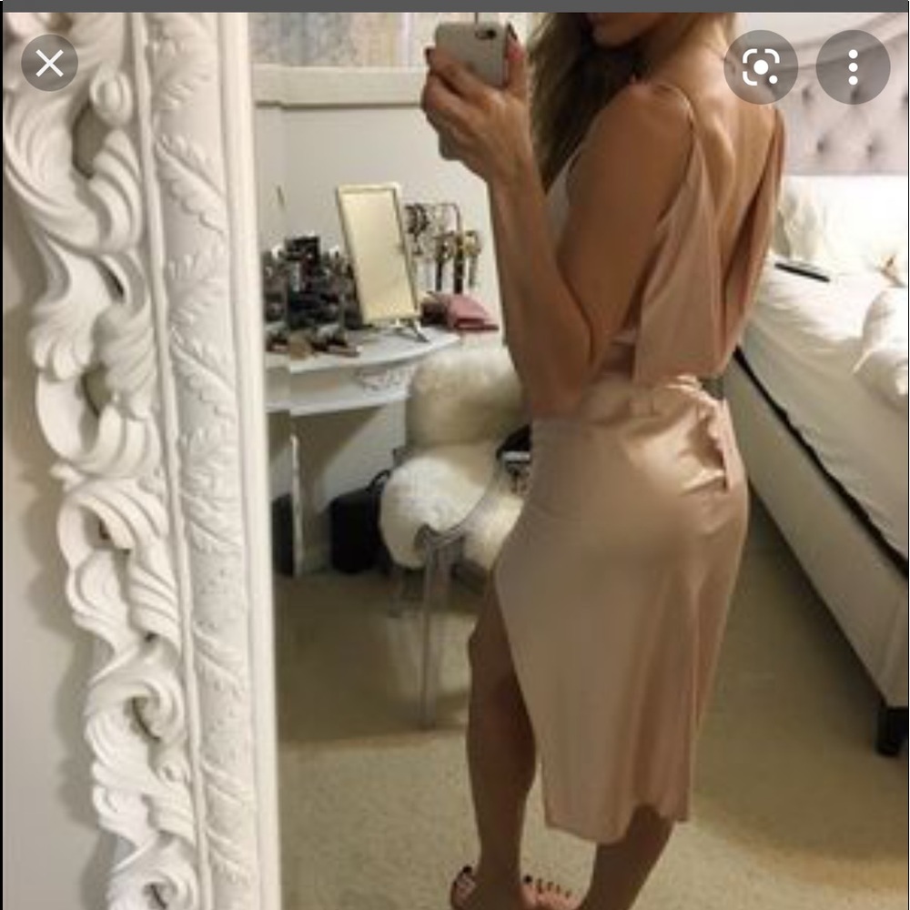 Nude ‘Coco’ Satin House of CB Dress
